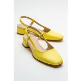 LuviShoes 66 Women's Yellow Heeled Sandals Cene