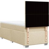  Okvir kreveta s oprugama i madrac krem 80x200 cm od tkanine | shoptok.hr