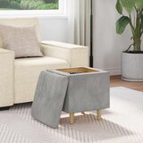  Otoman za pohranu Svijetlo siva 40 x 40 x 45 cm Baršun - Svjetlosiva 40 cm Baršun | shoptok.hr