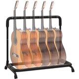 vidaXL Sklopivi stalak za gitare s 5 dijelova crni 74x41x66 cm čelični | shoptok.hr