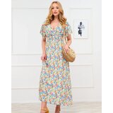 Resti Yellow women's floral maxi dress - Clothing | Shoptok.si