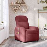 vidaXL Masažni naslonjač od tkanine crvena boja vina | shoptok.hr