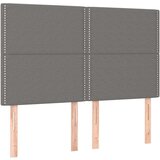  Posteljni okvir z vzglavjem temno siv 140x200 cm blago, (20736174) | Shoptok.si