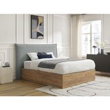 Bobochic Paris Svetlo siva oblazinjena oblazinjena/iz iverne plošče zakonska postelja s prostorom za shranjevanje z letvenim dnom 160x200 cm Charlie – | Shoptok.si