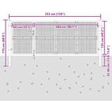  Vrtna vrata od mreže srebrne boje 350 x 125 cm, pocinčani čelik | shoptok.hr