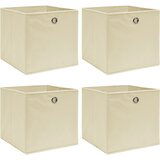 vidaXL Kutije za pohranu 4 kom krem 32 x 32 x 32 cm od tkanine Cijene
