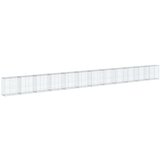 vidaXL Gabionska košara s pokrovom 1200x50x100 cm pocinkano železo | Shoptok.si