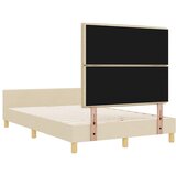  Krevetna konstrukcija s uzglavljem Krema 120 x 190 cm tkanina | shoptok.hr