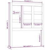  Uzglavlje za krevet boja meda 80 5x4x100 cm od masivne borovine | shoptok.hr