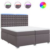  The Living Store Box spring postelja z vzmetnico siva 200x200 cm umetno usnje - Box Spring Postelja, (21496680) | Shoptok.si