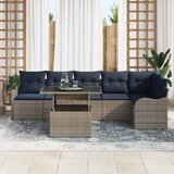  Sjedeća garnitura za vrt 7 kom. Siva poliratan 100 x 55 x 73 cm | shoptok.hr