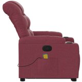 vidaXL Električni masažni naslonjač na podizanje od tkanine boja vina | shoptok.hr