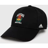 Adidas Pamučna kapa sa šiltom boja: crna, s tiskom, JD6651