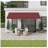 vidaXL Ročno zložljiva tenda bordo 500x300 cm u