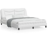 vidaXL Okvir za krevet s uzglavljem bijeli 160x200 cm od umjetne kože | shoptok.hr
