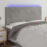  Uzglavlje svjetlosivo 180x5x118/128 cm baršunasto Cijene