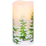 springos set LED svijeća 3 kom, motiv zimske šume, 10/12/15 cm | shoptok.hr