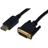 Digitus DisplayPort / DVI adapterski kabel DisplayPort vtič\, DVI-D 24+1-polni vtič 3.00 m črna AK-340301-030-S lahko se privije DisplayPort kabel, (20410869) | Shoptok.si