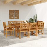  Vrtni set za objed 9 kom. 8-sjedala Smeđa Čvrsto drvo akacije 180 x 90 x 74 cm | shoptok.hr