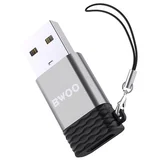 OTG adapter BWOO BZ-38 USB-C v USB - siv