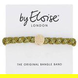 By Eloise London Woven Gold Circle Olive Green elastika za lase | Shoptok.si