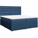  Krevet s oprugama i madracem plavi 200 x 200 cm od tkanine | shoptok.hr