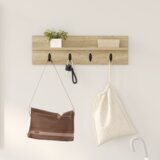 vidaXL Nadwyčajna obešalnik za plašče sonoma hrast 60 x 10.5 x 18 cm | Shoptok.si