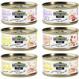  Poskusno mešano pakiranje Greenwoods Delight piščanec 6 x 70 g - Miks: 4 sorte | shoptok.hr