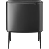 Brabantia Temno siv jeklen koš za smeti za ločevanje odpadkov na dotik 34 l Bo Touch Bin – | Shoptok.si