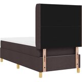  Krevet s opruga kutije s LED trakama Smeđa 90 x 190 cm tkanina | shoptok.hr