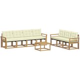  Set vanjskih sofa 8 kom. Bijela i krem Smeđa 59 x 59 x 37 cm | shoptok.hr