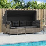 Maison Chic Seti vrtnega pohištva - Vrtna garnitura - Vrtni pohištvo set 5-delna z blazinami siv poli ratan, (21817166) | Shoptok.si