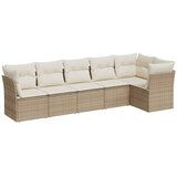  6-dijelni set vrtnih sofa s jastucima bež od poliratana | shoptok.hr