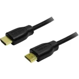 Logilink HDMI Priključni kabel [1x Muški konektor HDMI - 1x Muški konektor HDMI] 0.2 m Crna