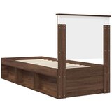  Okvir za krevet s uzglavljem Smeđi hrast 75 x 190 cm | shoptok.hr