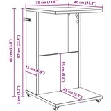  Bocni stol Crni hrast 40 x 35 x 60 cm Konstruirano drvo | shoptok.hr
