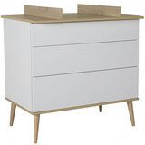 Qu-ax previjalna lesena podloga za komodo flow white & oak | Shoptok.si