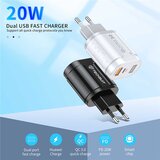 Techsuit Zidni punjač Premium (CHPD038) - USB-A, QC 3.0, USB-C, 20 W - crni | Eponuda.com
