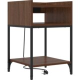 vidaXL Nočne omarice 2 pcs Rjavi hrast 40 x 40 x 61 cm Konstruiran les | Shoptok.si