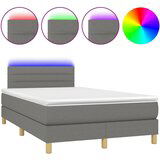 The Living Store Box spring postelja z vzmetnico LED temno siva 120x200 cm blago - Box Spring Postelja, (21519989) | Shoptok.si