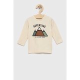 name it Majica z dolgimi rokavi za dojenčka bež barva | Shoptok.si