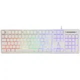 Tipkovnica, 105 tipki, UK raspored, membranski prekidači, BIJELA/RGB