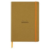  Notes A5, Rhodiarama soft, s gumicom, diktando crte, zlatni | shoptok.hr