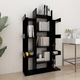 vidaXL Ormarić za knjige crni 86 x 25,5 x 140 cm od iverice | shoptok.hr