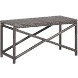 vidaXL Vrtna klop 80 cm poli ratan siva Cene