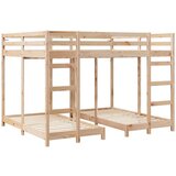  Okvir trojne postelje Naravna 80 / 200 x 200 cm, (5000102372) | Shoptok.si