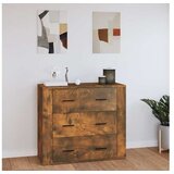  Komoda dimljeni hrast 80x33x70 cm inženirski les | Shoptok.si