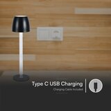  LED prigušiva punjiva stona lampa LED/3W/5V 3000K crna | Eponuda.com