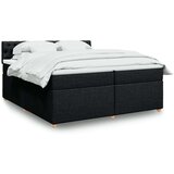 vidaXL Krevet s oprugama i madracem crni 200x200 cm od tkanine | shoptok.hr