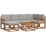  Set vanjskih sofa 7 kom. Prirodna i svijetlo siva | shoptok.hr